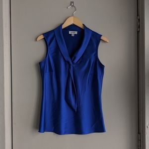 Tahari Arthur S. Levine sleeveless top w/ tie